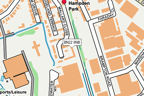 BN22 9NB map - OS OpenMap – Local (Ordnance Survey)