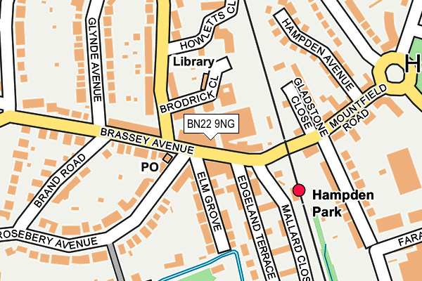 BN22 9NG map - OS OpenMap – Local (Ordnance Survey)