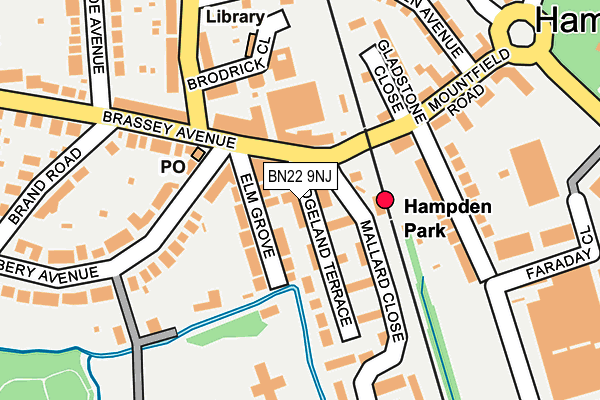 BN22 9NJ map - OS OpenMap – Local (Ordnance Survey)