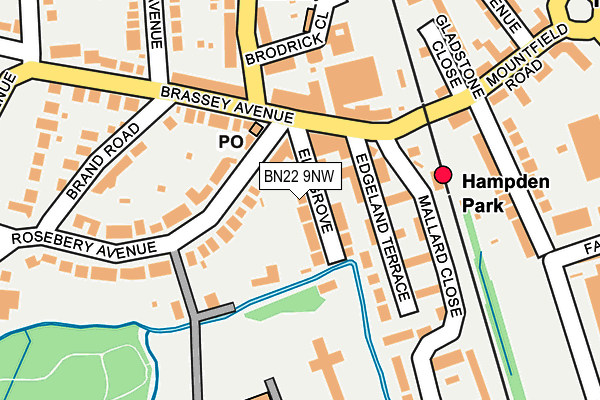 BN22 9NW map - OS OpenMap – Local (Ordnance Survey)