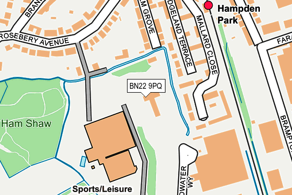 BN22 9PQ map - OS OpenMap – Local (Ordnance Survey)