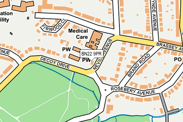 BN22 9PR map - OS OpenMap – Local (Ordnance Survey)