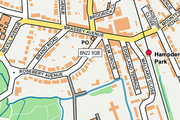 BN22 9QB map - OS OpenMap – Local (Ordnance Survey)