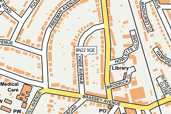 BN22 9QE map - OS OpenMap – Local (Ordnance Survey)