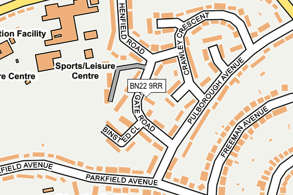 BN22 9RR map - OS OpenMap – Local (Ordnance Survey)
