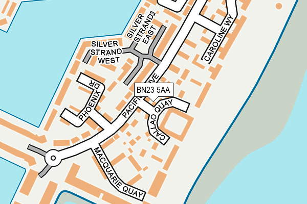 BN23 5AA map - OS OpenMap – Local (Ordnance Survey)