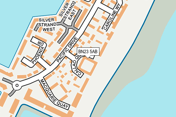 BN23 5AB map - OS OpenMap – Local (Ordnance Survey)