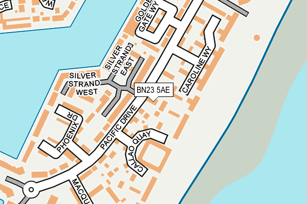 BN23 5AE map - OS OpenMap – Local (Ordnance Survey)