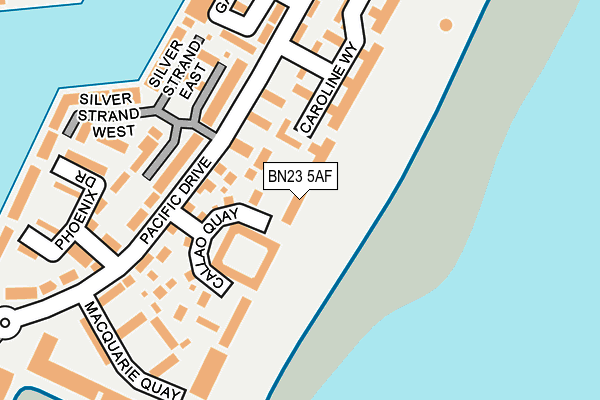BN23 5AF map - OS OpenMap – Local (Ordnance Survey)