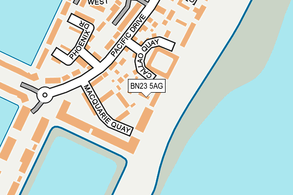 BN23 5AG map - OS OpenMap – Local (Ordnance Survey)