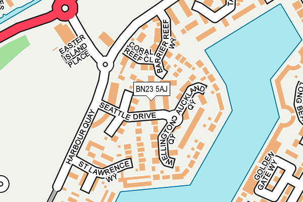 BN23 5AJ map - OS OpenMap – Local (Ordnance Survey)