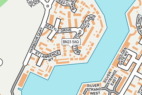 BN23 5AQ map - OS OpenMap – Local (Ordnance Survey)