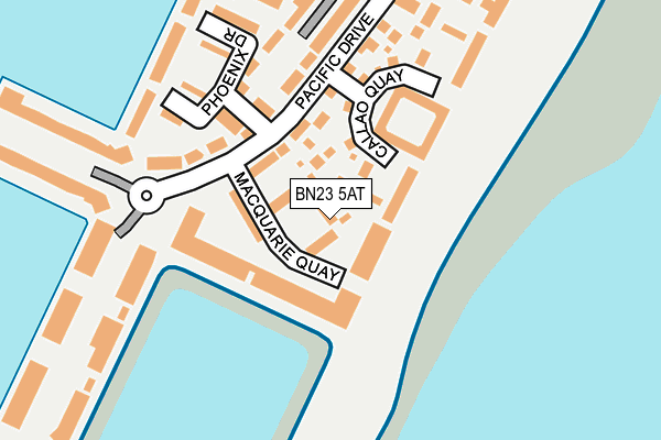 BN23 5AT map - OS OpenMap – Local (Ordnance Survey)