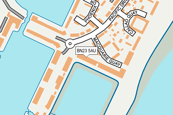 BN23 5AU map - OS OpenMap – Local (Ordnance Survey)