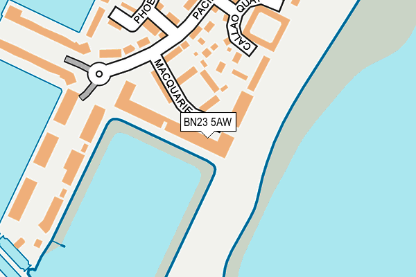 BN23 5AW map - OS OpenMap – Local (Ordnance Survey)