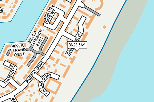 BN23 5AY map - OS OpenMap – Local (Ordnance Survey)