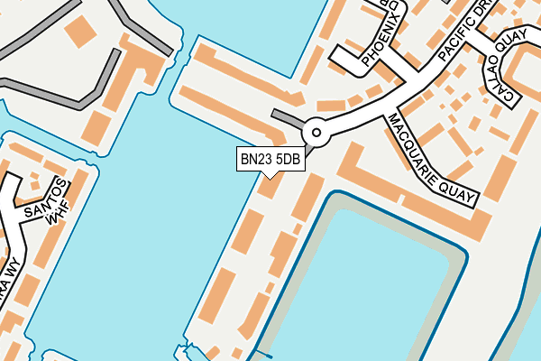 BN23 5DB map - OS OpenMap – Local (Ordnance Survey)