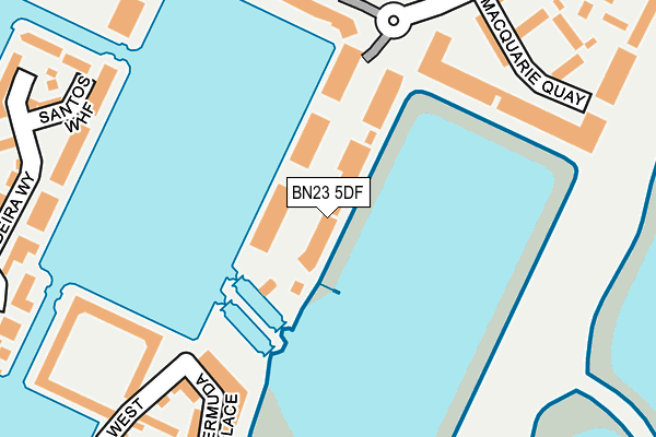 BN23 5DF map - OS OpenMap – Local (Ordnance Survey)