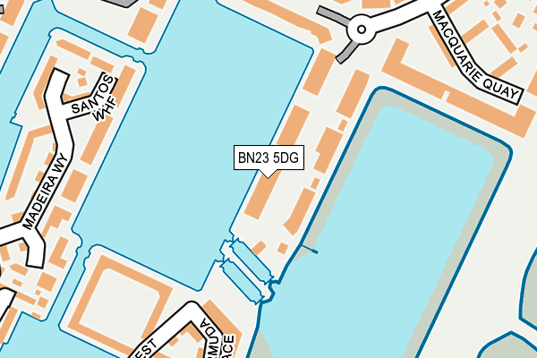 BN23 5DG map - OS OpenMap – Local (Ordnance Survey)