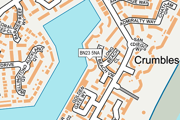 BN23 5NA map - OS OpenMap – Local (Ordnance Survey)