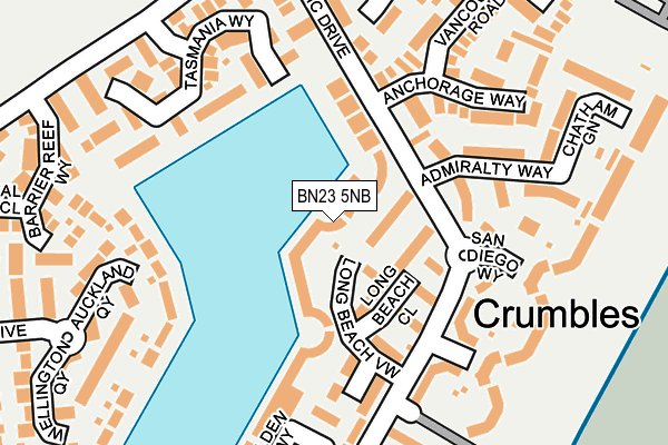 BN23 5NB map - OS OpenMap – Local (Ordnance Survey)