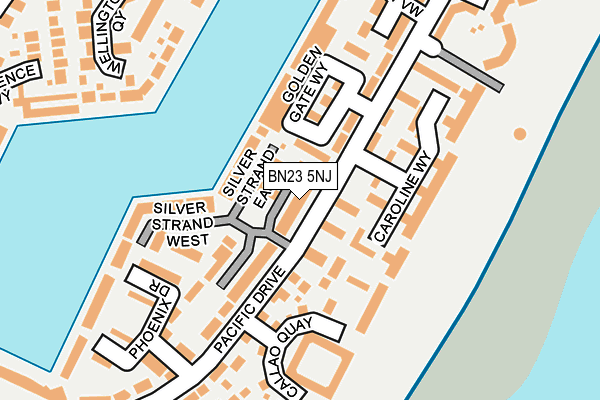 BN23 5NJ map - OS OpenMap – Local (Ordnance Survey)