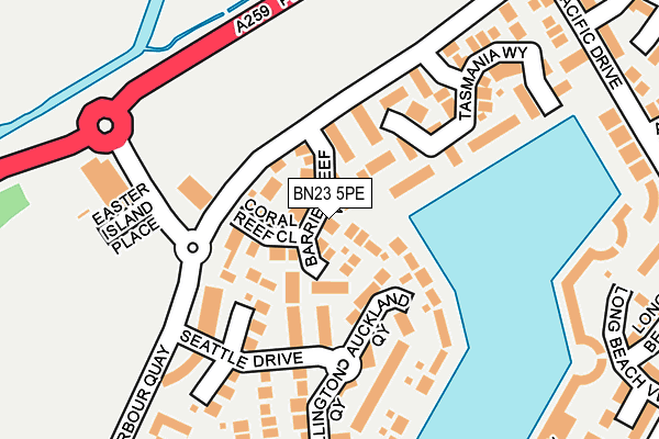 BN23 5PE map - OS OpenMap – Local (Ordnance Survey)
