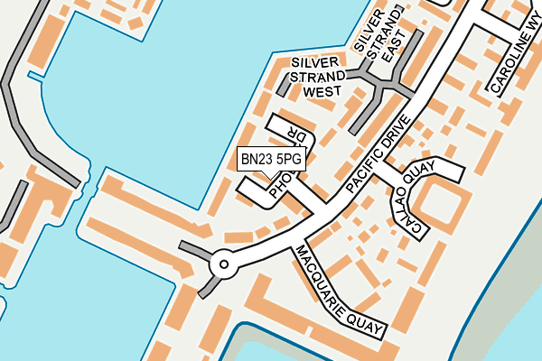 BN23 5PG map - OS OpenMap – Local (Ordnance Survey)
