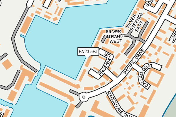 BN23 5PJ map - OS OpenMap – Local (Ordnance Survey)