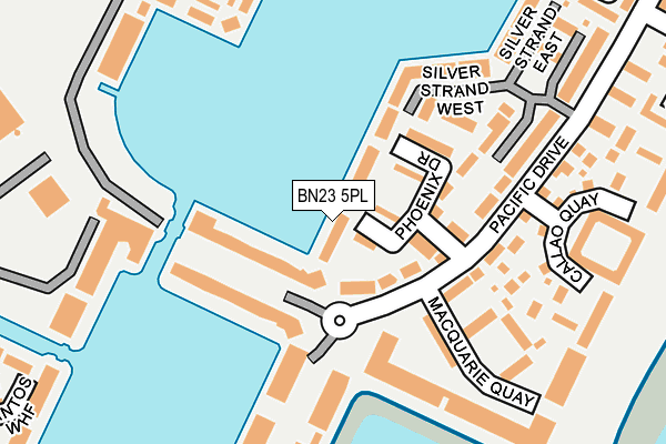 BN23 5PL map - OS OpenMap – Local (Ordnance Survey)