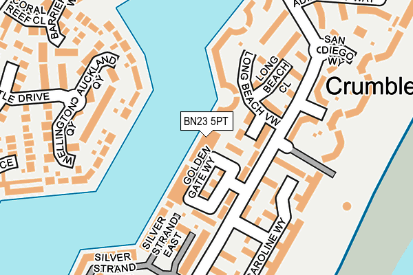 BN23 5PT map - OS OpenMap – Local (Ordnance Survey)