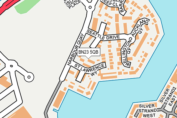 BN23 5QB map - OS OpenMap – Local (Ordnance Survey)