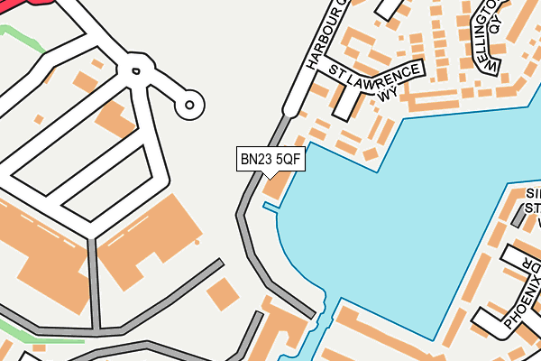 BN23 5QF map - OS OpenMap – Local (Ordnance Survey)