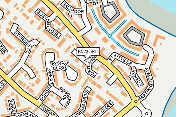 BN23 5RD map - OS OpenMap – Local (Ordnance Survey)