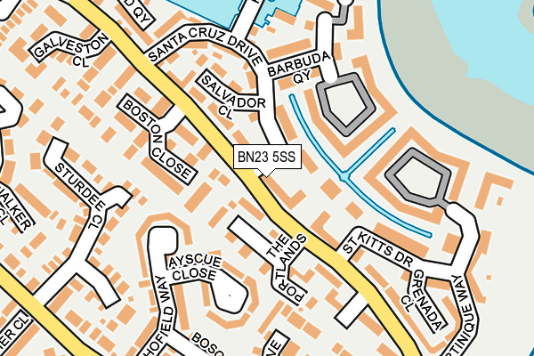 BN23 5SS map - OS OpenMap – Local (Ordnance Survey)