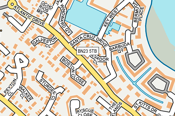 BN23 5TB map - OS OpenMap – Local (Ordnance Survey)