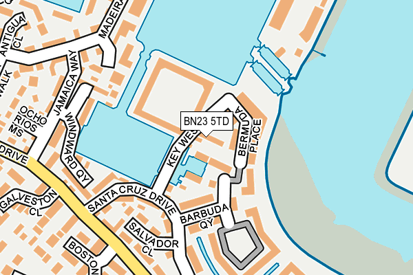 BN23 5TD map - OS OpenMap – Local (Ordnance Survey)