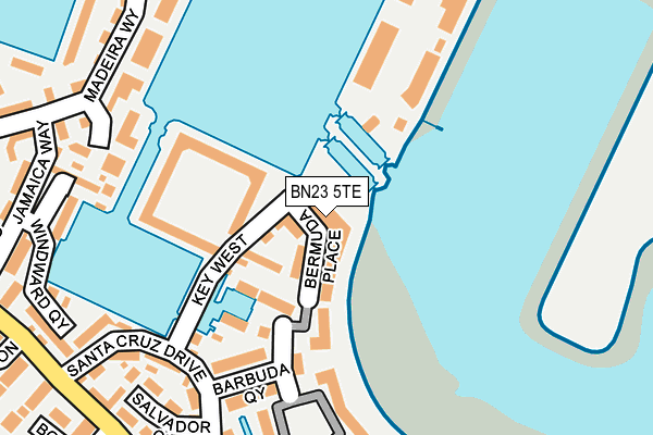 BN23 5TE map - OS OpenMap – Local (Ordnance Survey)