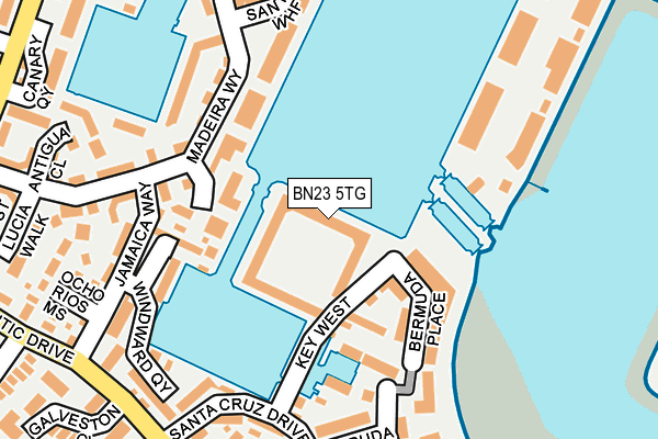 BN23 5TG map - OS OpenMap – Local (Ordnance Survey)