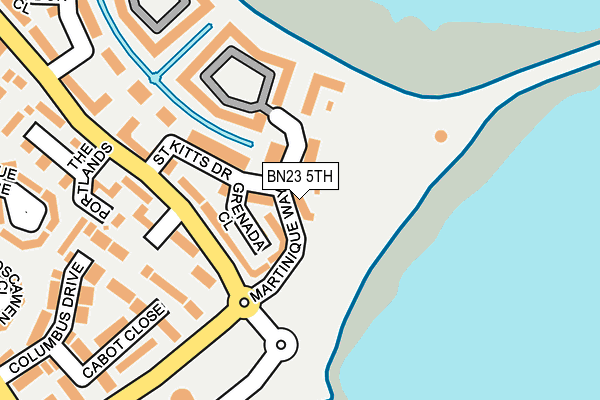 BN23 5TH map - OS OpenMap – Local (Ordnance Survey)