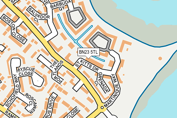 BN23 5TL map - OS OpenMap – Local (Ordnance Survey)