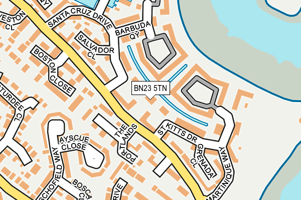 BN23 5TN map - OS OpenMap – Local (Ordnance Survey)