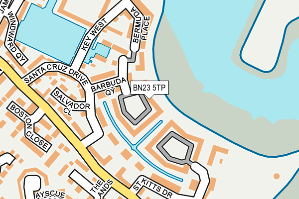BN23 5TP map - OS OpenMap – Local (Ordnance Survey)