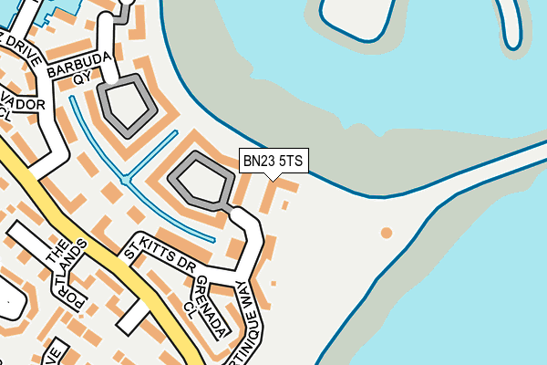 BN23 5TS map - OS OpenMap – Local (Ordnance Survey)