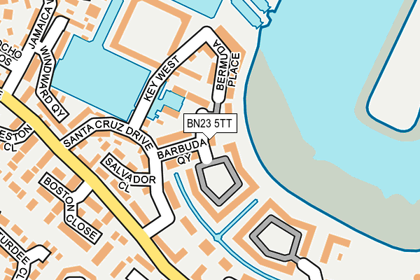 BN23 5TT map - OS OpenMap – Local (Ordnance Survey)