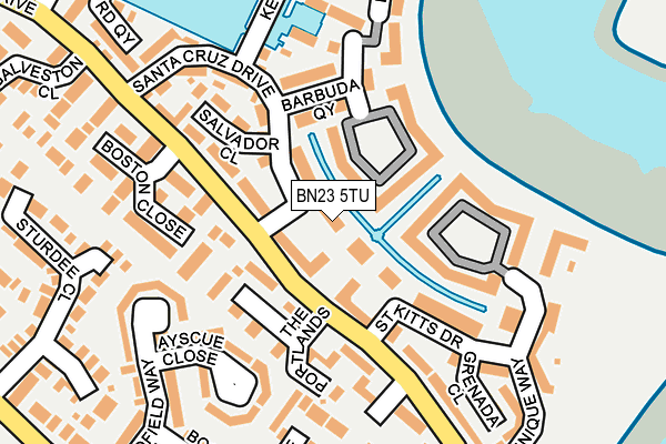 BN23 5TU map - OS OpenMap – Local (Ordnance Survey)