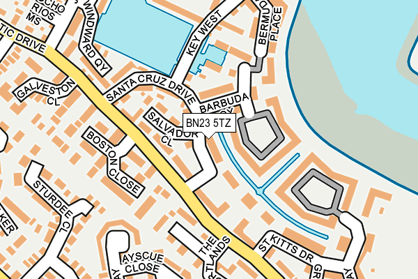 BN23 5TZ map - OS OpenMap – Local (Ordnance Survey)