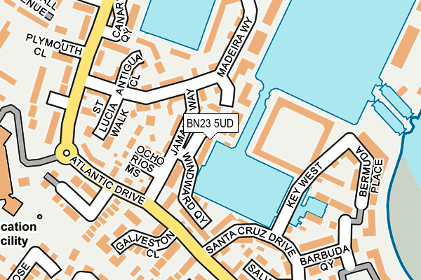 BN23 5UD map - OS OpenMap – Local (Ordnance Survey)