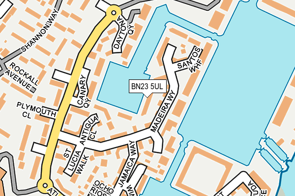 BN23 5UL map - OS OpenMap – Local (Ordnance Survey)