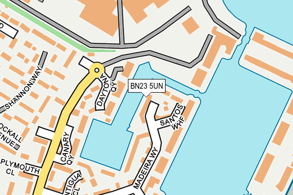 BN23 5UN map - OS OpenMap – Local (Ordnance Survey)